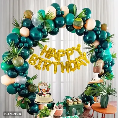 DAY DECOR Solid Happy Birthday Decoration Items Balloons for Bday Decoration Kit - Pack of - 80 Balloon  (Multicolor, Pack of 80)-thumb0