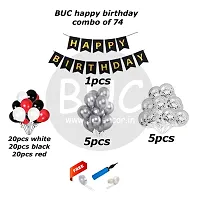 BUC Solid Happy Birthday Decoration Items Balloons for Bday Decoration Kit - Pack of - 80 Balloon  (Multicolor, Pack of 74)-thumb4