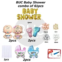 BUC Happy Birthday Decorations For Boys and Girls Happy Baby Shower Decoration Items Kit , Baby Shower Celebration Kit (Pack Of 61)-thumb3