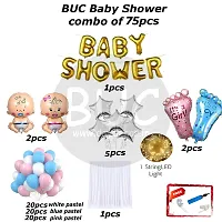 BUC Happy Birthday Decorations For Boys and Girls Happy Baby Shower Decoration Items Kit , Baby Shower Celebration Kit (Pack Of 75)-thumb1