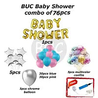 BUC Happy Birthday Decorations For Boys and Girls Happy Baby Shower Decoration Items Kit , Baby Shower Celebration Kit (Pack Of 76)-thumb4