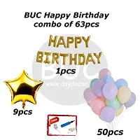 BUC Happy Birthday Decorations For Boys and Girls Happy Birthday Decoration Items Kit , Birthday Celebration Kit (Pack Of 63)-thumb4