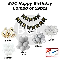 BUC Happy Birthday Decorations For Boys and Girls Happy Birthday Decoration Items Kit , Birthday Celebration Kit (Pack Of 59)-thumb4