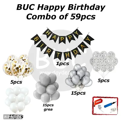 BUC Happy Birthday Decorations For Boys and Girls Happy Birthday Decoration Items Kit , Birthday Celebration Kit (Pack Of 59)-thumb5