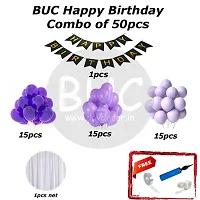 BUC Happy Birthday Decorations For Boys and Girls Happy Birthday Decoration Items Kit , Birthday Celebration Kit (Pack Of 50)-thumb3