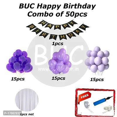 BUC Happy Birthday Decorations For Boys and Girls Happy Birthday Decoration Items Kit , Birthday Celebration Kit (Pack Of 50)-thumb4