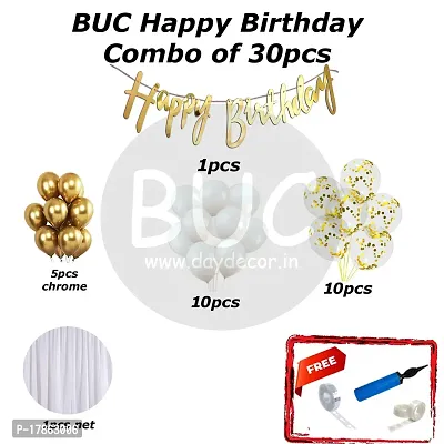 BUC Happy Birthday Decorations For Boys and Girls Happy Birthday Decoration Items Kit , Birthday Celebration Kit (Pack Of 30)-thumb4