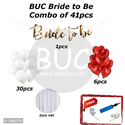 BUC Happy Birthday Decorations For Boys and Girls Happy Bride To Be Decoration Items Kit , Bride To  Be Celebration Kit (Pack Of 41)-thumb4