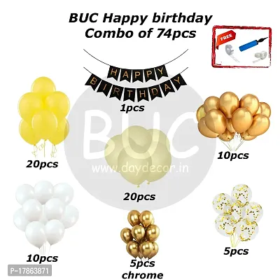 BUC Happy Birthday Decorations For Boys and Girls Happy Birthday Decoration Items Kit , Birthday Celebration Kit (Pack Of 74)-thumb4