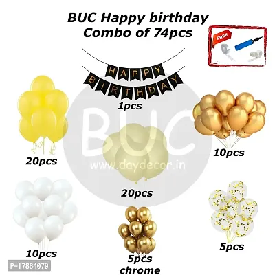 BUC Happy Birthday Decorations For Boys and Girls Happy Birthday Decoration Items Kit , Birthday Celebration Kit (Pack Of 74)-thumb5