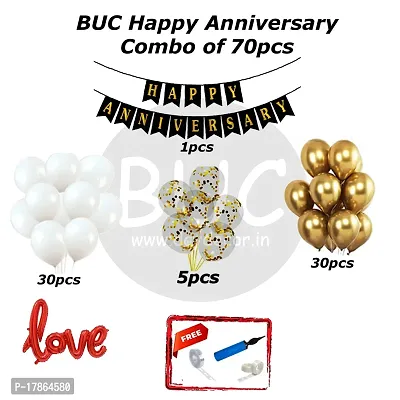 BUC Happy Birthday Decorations For Boys and Girls Happy Anniversary Decoration Items Kit , Anniversary Celebration Kit (Pack Of 70)-thumb4