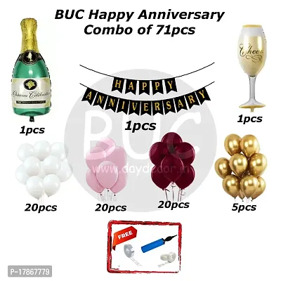 BUC Happy Birthday Decorations For Boys and Girls Happy Anniversary Decoration Items Kit , Anniversary Celebration Kit (Pack Of 71)-thumb4