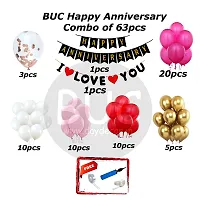 BUC Happy Birthday Decorations For Boys and Girls Happy Anniversary Decoration Items Kit , Anniversary Celebration Kit (Pack Of 63)-thumb2