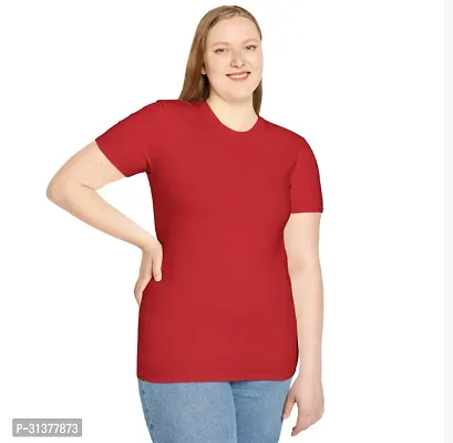 Stylish Polycotton Solid Tshirt for Women-thumb0