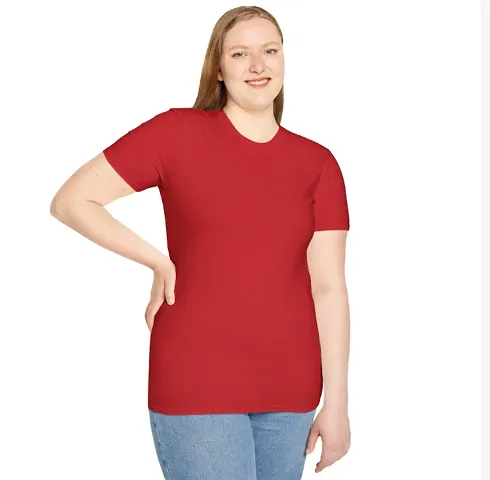 Stylish Polycotton Solid Tshirt for Women