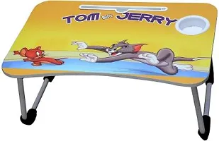 Multi-Purpose Laptop Table/Study Table/Bed Table/Foldable and Portable Wooden/Writing Desk (TOMandJERRY)-thumb1