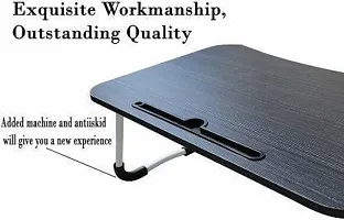 Multi-Purpose Laptop Table/Study Table/Bed Table/Foldable and Portable Wooden/Writing Desk (METALIC)-thumb2