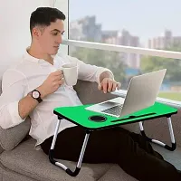 Multi-Purpose Laptop Table/Study Table/Bed Table/Foldable and Portable Wooden/Writing Desk (GREEN)-thumb3