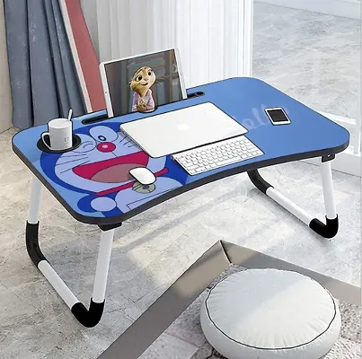 Multi-Purpose Laptop Table/Study Table/Bed Table/Foldable and Portable Wooden/Writing Desk (DOREMON)