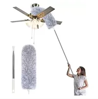 Microfiber Feather Duster Bendable  Extendable Fan Cleaning Duster with 100 inches Expandable Pole Handle-thumb3