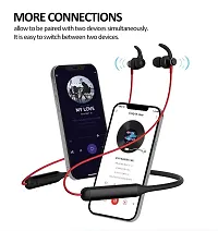 Tunifi B-255 Neckband Red TWS With upto 48 Hours playback Wireless Bluetooth Headphones Airpods ipod buds bluetooth Headset-thumb1