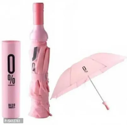 Windproof Double Layer Umbrella with Bottle Cover Umbrella for UV Protection  Rain Umbrella for Men  Women Umbrella  (Pink)-thumb0