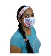 Fashionable 3 layer Hair Band With Mask  Ruffle-thumb2