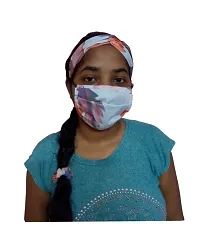 Fashionable 3 layer Hair Band With Mask  Ruffle-thumb3