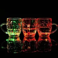 Colorfull coffee and tea led light Mug With Inductive Rainbow Color Disco Led Colour Changing Liquid Activated Lights Multi Purpose Use/Cup Glass, Plastic (260 ml)-thumb2