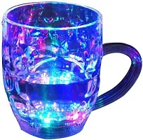 Colorfull coffee and tea led light Mug With Inductive Rainbow Color Disco Led Colour Changing Liquid Activated Lights Multi Purpose Use/Cup Glass, Plastic (260 ml)-thumb1