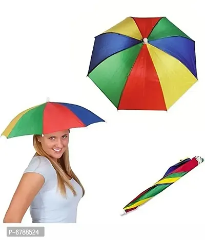 RCS  Hat Umbrella for Men, Women  Kids Cap Umbrella for Kids And adults (Multicolor)-thumb5