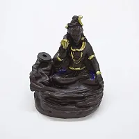 Handcrafted Lord Shiva Smoke Fountain Incense Burner with 10 Back Flow Incense Cone, Incense Burner for Home and Bedroom Decor, God Incense Holder-thumb2