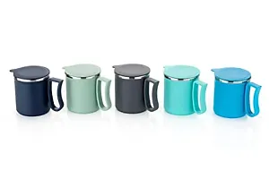 Tea Coffee Milk Mug with Lid Insulated Stainless Steel 300ML Tea, Coffee, Milk Cup (Pack of 1)-thumb1