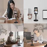 Microphone Stand with Mobile Holder, for Singing, Voice Recording, Adjustable Mic Stand, Studio Floor Type and Phone Live Broadcast Metal with Boom Arm, 360 Degree Rotating Holder-thumb4