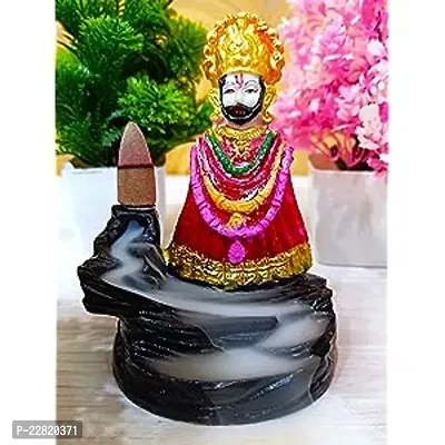 Khatu Shyam JI Murti Fountain Smoke Backflow Cone Incense Holder with 10 Free Smoke Cones, Decorative Showpiece for Home, Temple  Office-thumb2