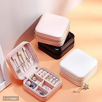 Mini Jewellery Organiser / Storage Box for Rings, Earrings, Necklaces (Multicolor) (Pack of 1)-thumb2