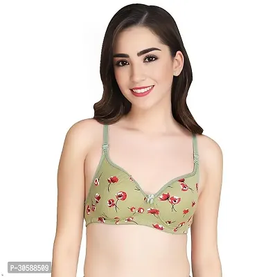 Elegant Cotton Blend Printed Bras For Women-thumb0