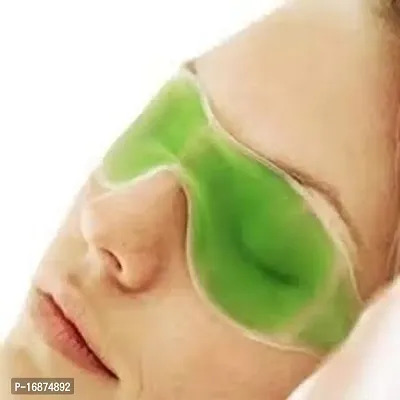 JK ENTERPRISE (PACK OF 2) Aloe Vera Cool Gel Eye Mask Summer Ice Cooling Sleeping Mask for Eye Patches Remove Dark Circles Fatigue Cool Eyes Patch Pads Eye Care (2 PC GREEN WITH MAGNETE-thumb3