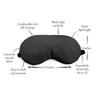 JK ENTERPRISE (PACK OF 1) Eye Mask For Sleeping Men Women With Cooling Gel For Night Deep Sleep, Dark Circles, Puffy Eye's, Dry Eyes And Eye Fatigue (1 PC) (BLACK)-thumb1