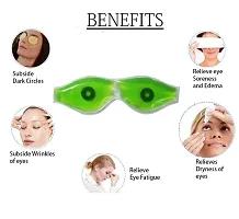 JK ENTERPRISE (PACK OF 2) Aloe Vera Cool Gel Eye Mask Summer Ice Cooling Sleeping Mask for Eye Patches Remove Dark Circles Fatigue Cool Eyes Patch Pads Eye Care (2 PC GREEN WITH MAGNETE-thumb3