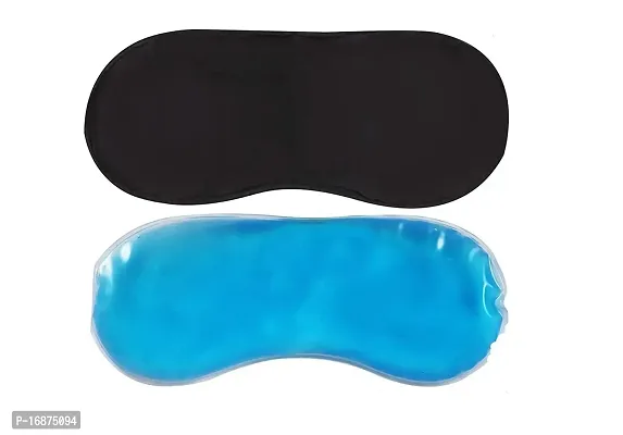 JK ENTERPRISE (PACK OF 1) Eye Mask For Sleeping Men Women With Cooling Gel For Night Deep Sleep, Dark Circles, Puffy Eye's, Dry Eyes And Eye Fatigue (1 PC) (BLACK)