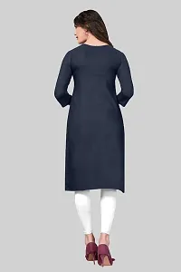 Simply Kitsch Women's Cotton Embroidered Straight Kurti-thumb2