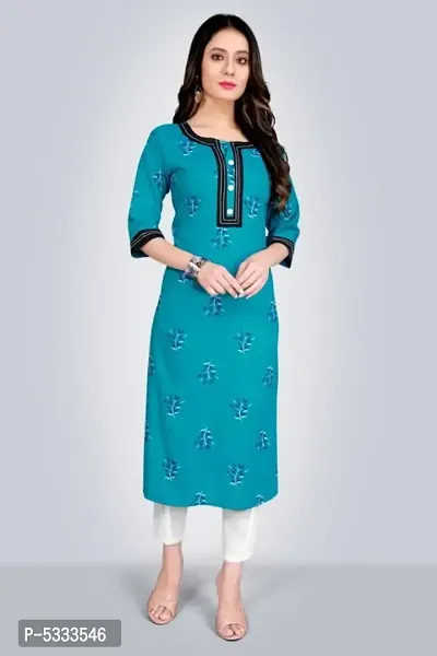 Woman Rayon printed Kurta-thumb0