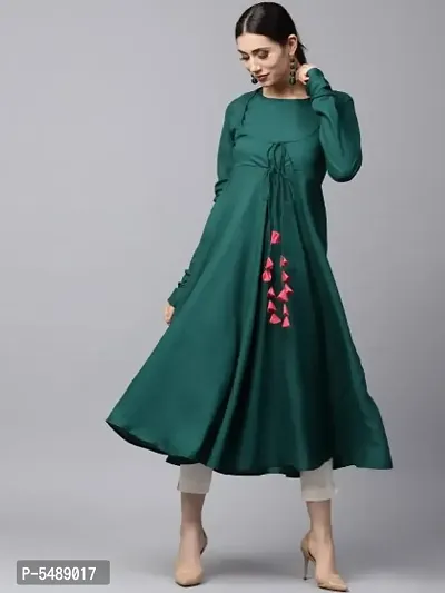 Trendy Rayon Kurta with Tassel for Women-thumb0