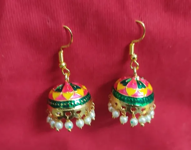 Meenakari Jhumkas/Earings