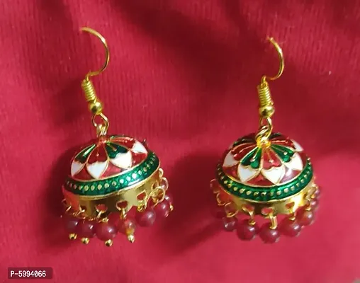 Meenakari Jhumkas/Earings-thumb0