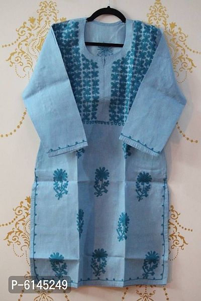 Latest Beautiful Cotton Stitched Kurta for Women-thumb0