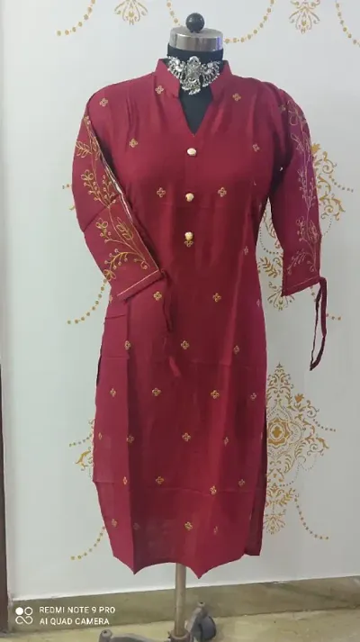 Latest Beautiful Rayon Stitched Kurta for Women