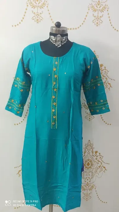 Latest Beautiful Rayon Stitched Kurta for Women