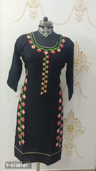 Latest Beautiful Rayon Stitched Kurta for Women-thumb0